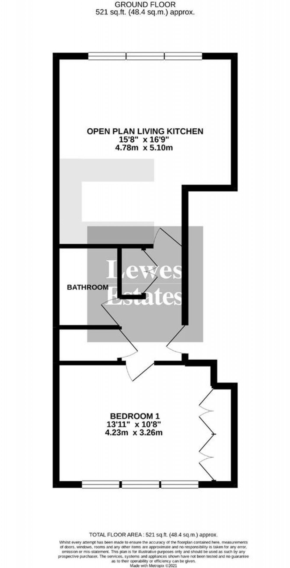 Floorplan for Eleanor Close, Lewes