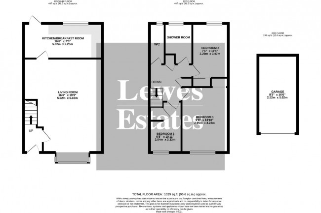 Floorplan for Old Malling Way, Lewes