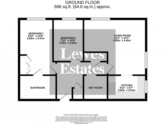 Floorplan for Greyfriars Court, Court Road, Lewes