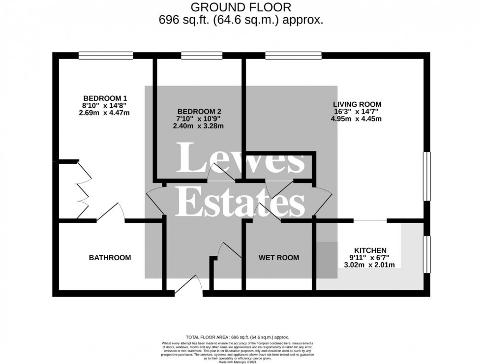 Floorplan for Greyfriars Court, Court Road, Lewes