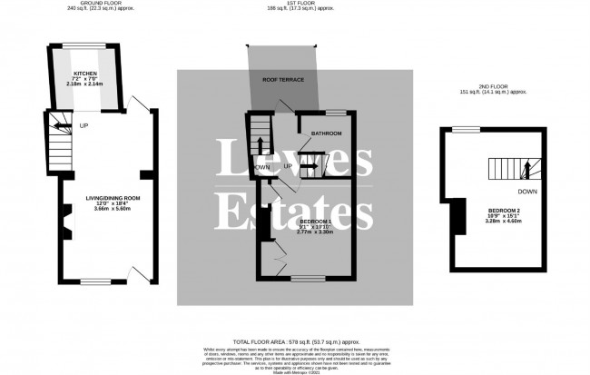 Floorplan for Church Row, Lewes