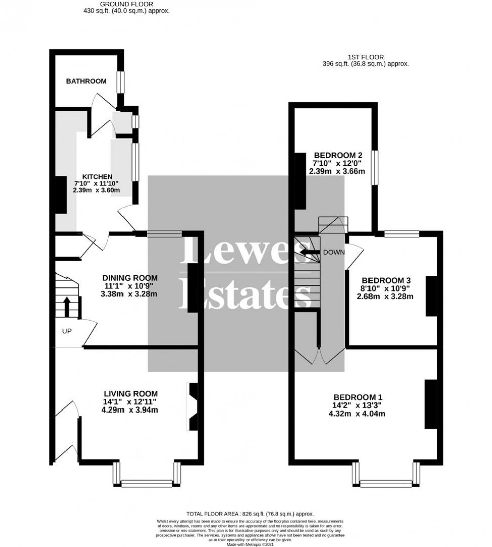 Floorplan for Morris Road, Lewes