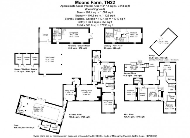 Floorplan for Sharpsbridge Lane, Piltdown