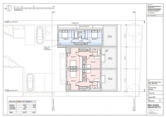 Floorplan for Residential Development Site, Pelham Terrace, Lewes