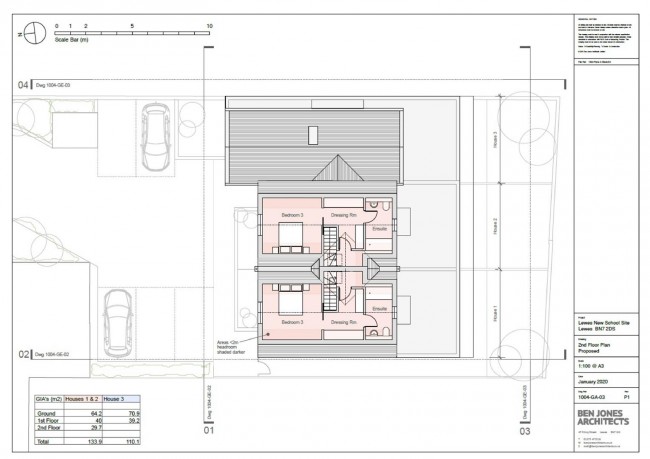 Floorplan for Residential Development Site, Pelham Terrace, Lewes