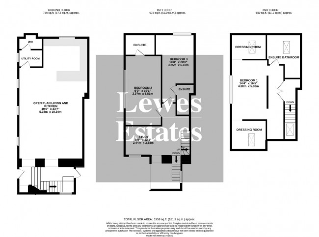 Floorplan for 1 Chapel Quarter, 6 Station Street, Lewes