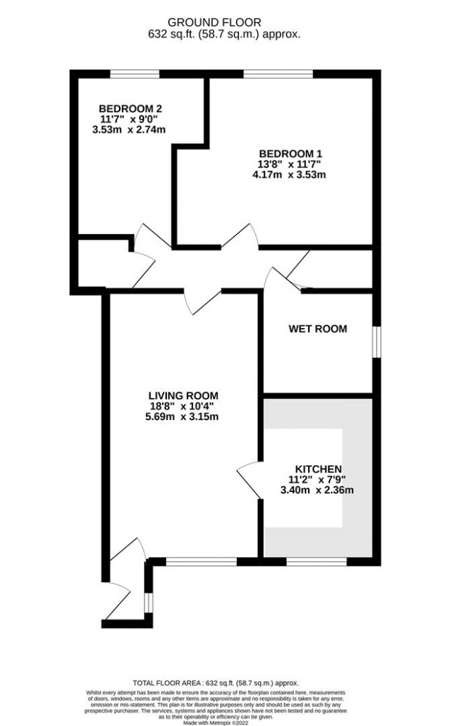 Floorplan for Warren Drive, Lewes