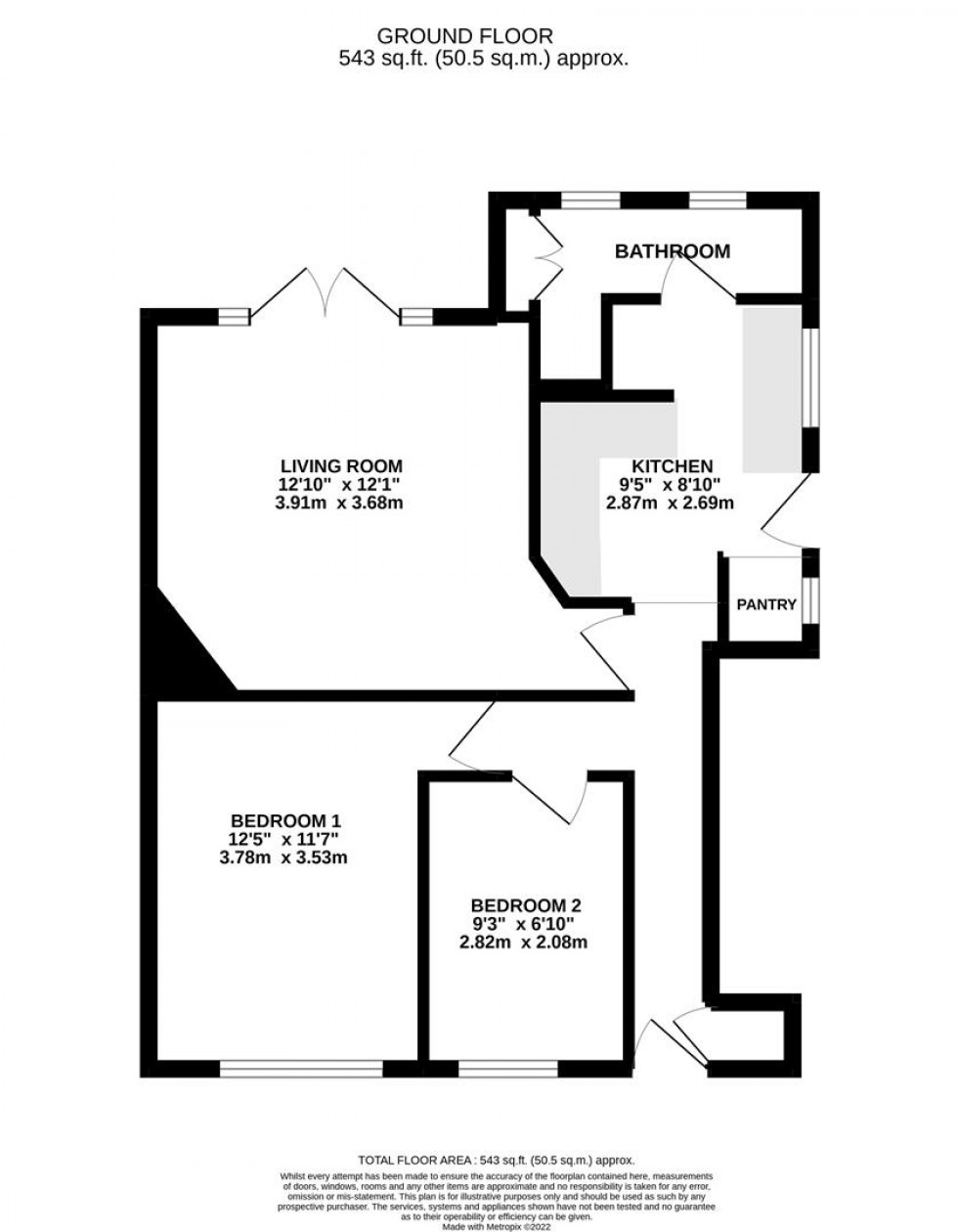 Floorplan for Highdown Road, Lewes