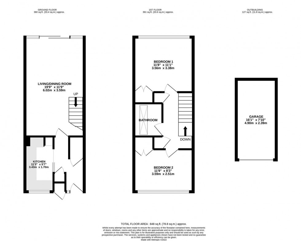 Floorplan for Bishops Drive, Lewes