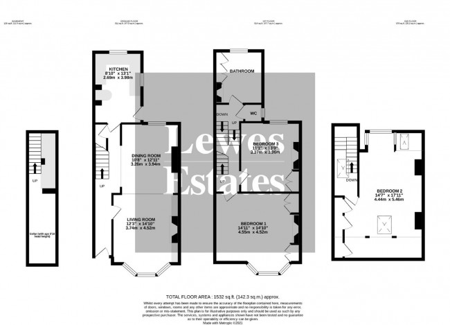 Floorplan for St Johns Hill, Lewes