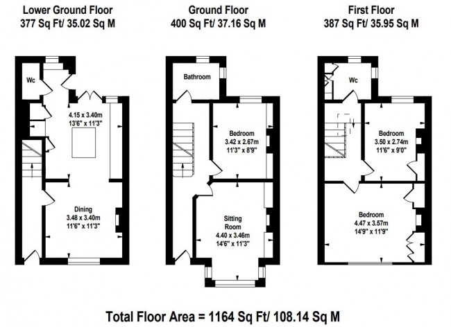 Floorplan for Dorset Road, Lewes