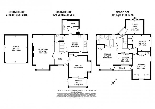 Floorplan for Southdown Avenue, Lewes