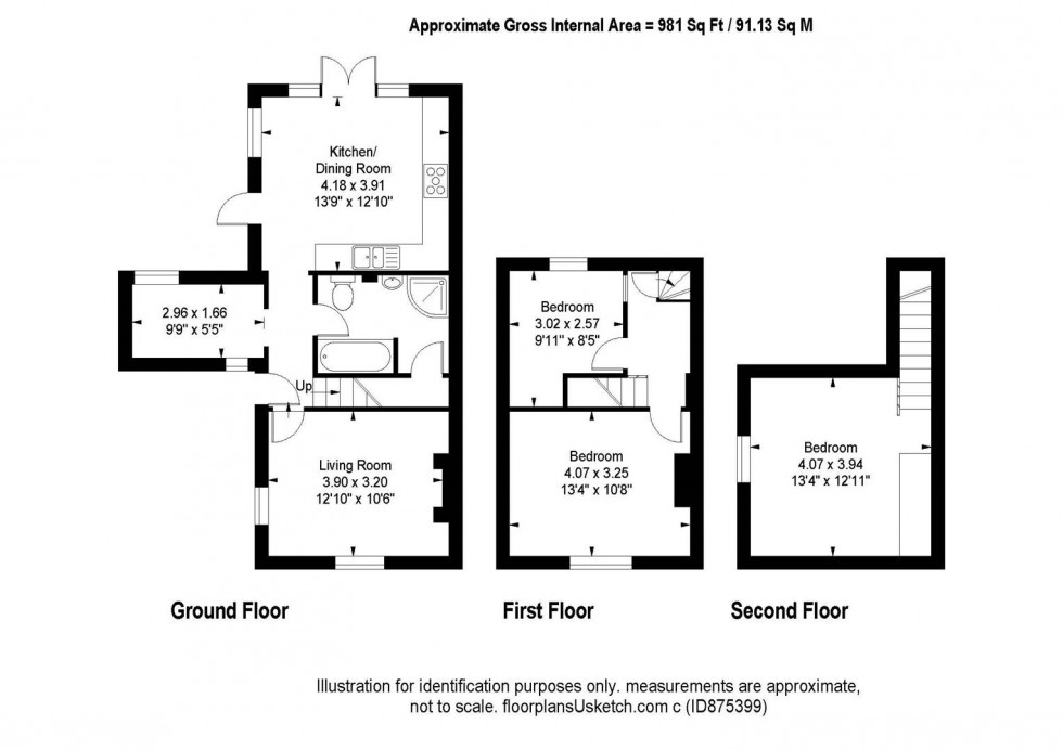 Floorplan for Paygate Cottages, Lewes