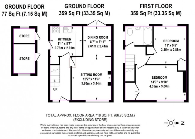 Floorplan for Fitzgerald Road, Lewes