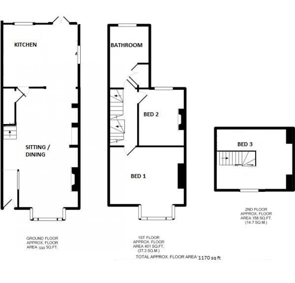 Floorplan for Morris Road, LEWES