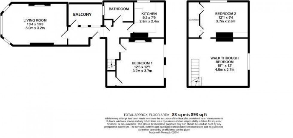 Floorplan for Prince Edwards Road, Lewes