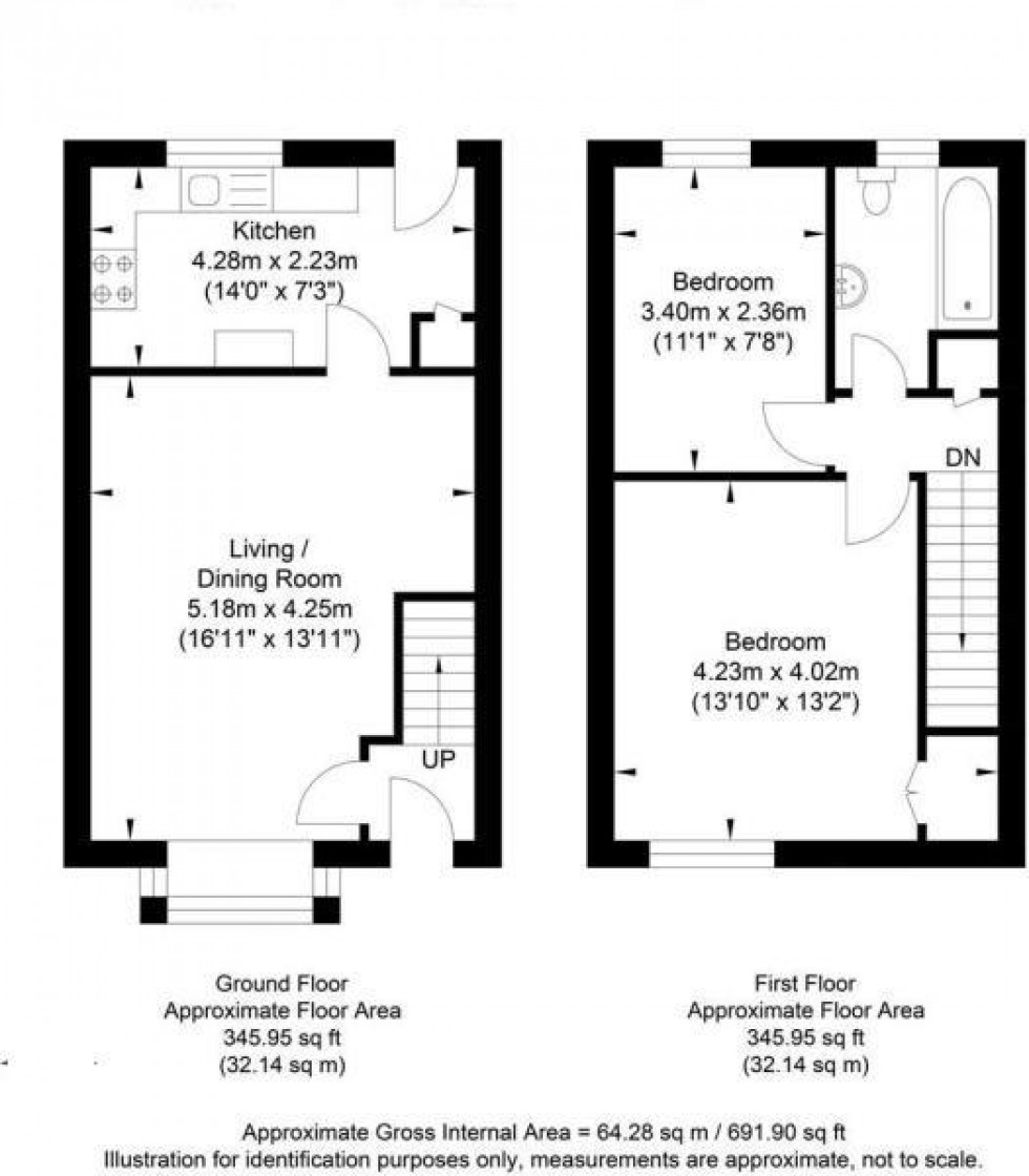 Floorplan for Buckhurst Close, Lewes