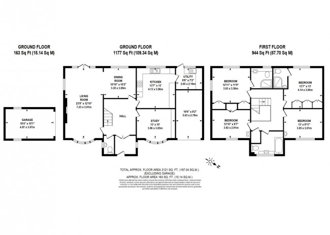 Floorplan for Southdown Avenue, Lewes