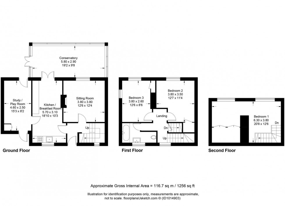 Floorplan for Hereward Way, Lewes