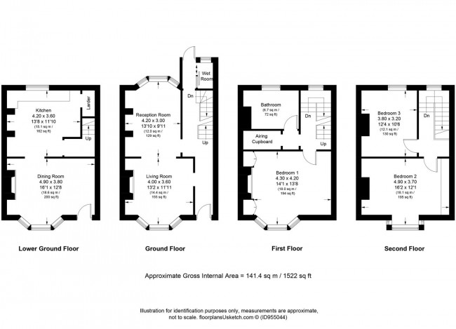 Floorplan for St Annes Crescent, Lewes