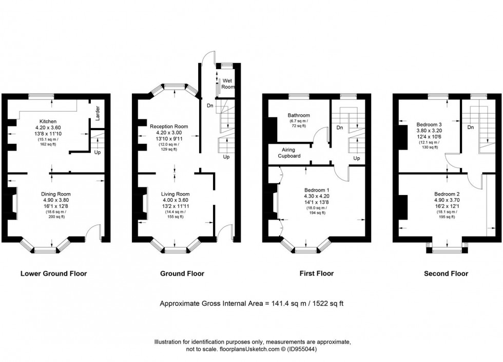 Floorplan for St Annes Crescent, Lewes