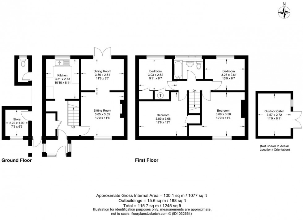 Floorplan for Hereward Way, Lewes