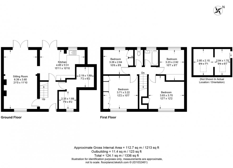 Floorplan for Hereward Way, Lewes