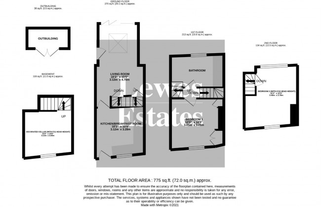 Floorplan for St Nicholas Lane, Lewes