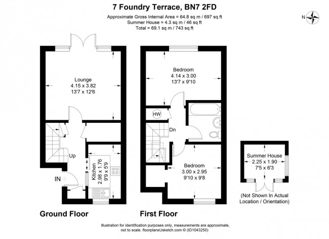 Floorplan for Foundry Lane, Lewes