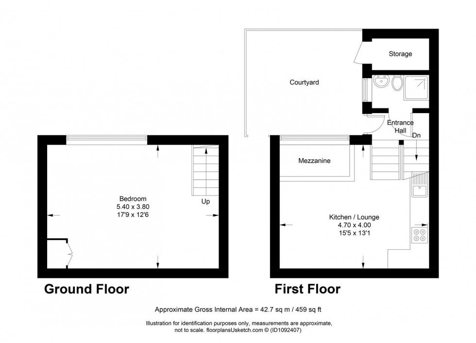 Floorplan for High Street, Lewes