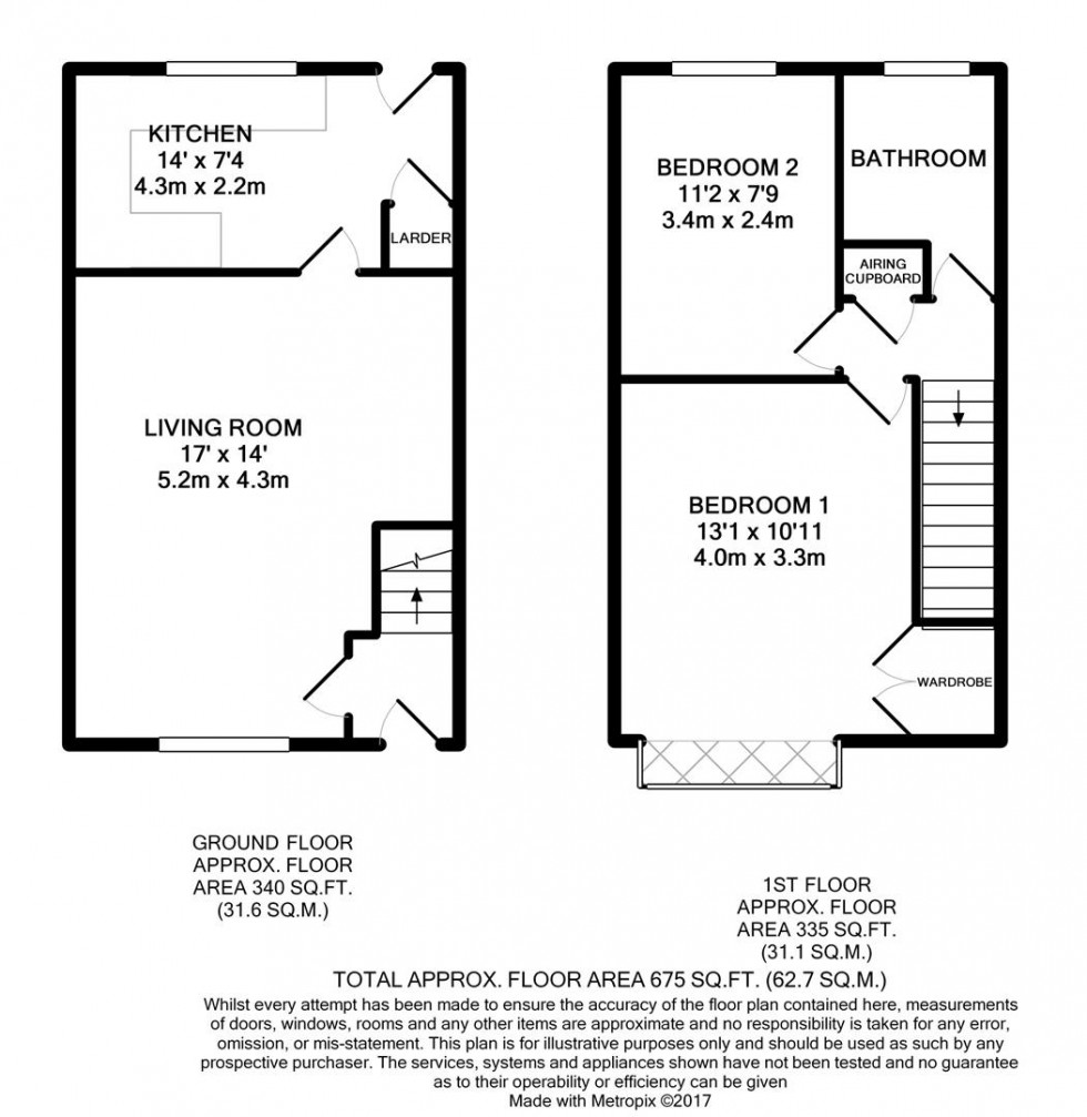 Floorplan for Russell Row, Lewes