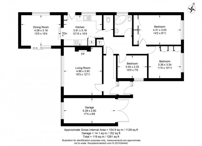 Floorplan for The Avenue, Kingston, Lewes