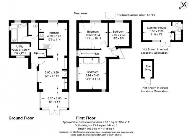 Floorplan for The Street, Rodmell, Lewes