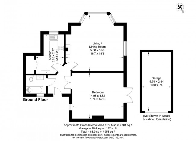 Floorplan for Warrs Hill Road, North Chailey, Lewes