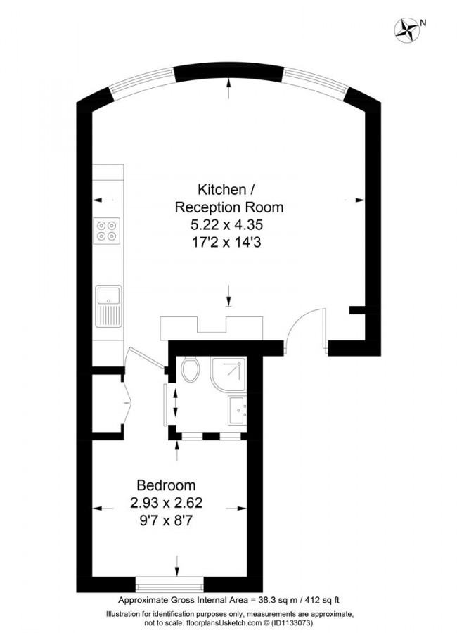 Floorplan for 1a St. Martins Lane, Lewes