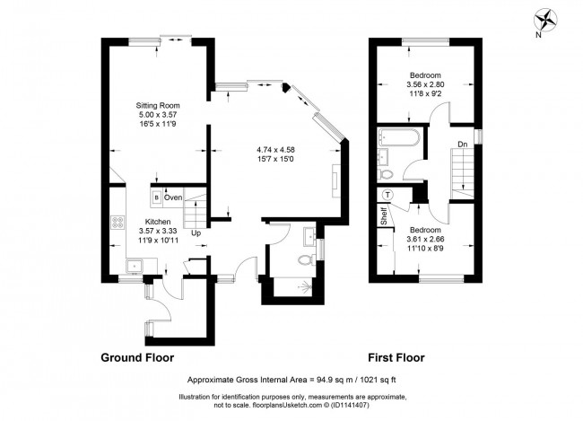 Floorplan for Warren Drive, Lewes