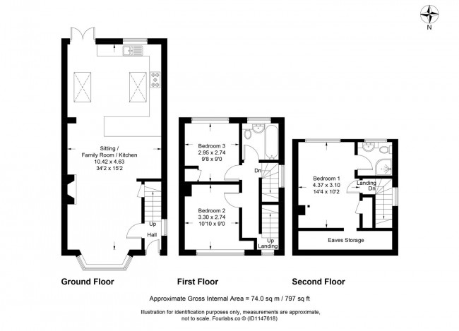 Floorplan for Winterbourne Close, Lewes