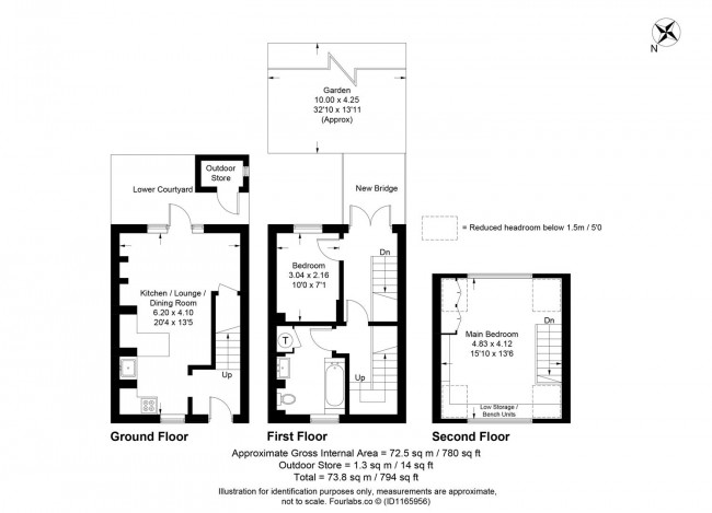 Floorplan for Paddock Road, Lewes